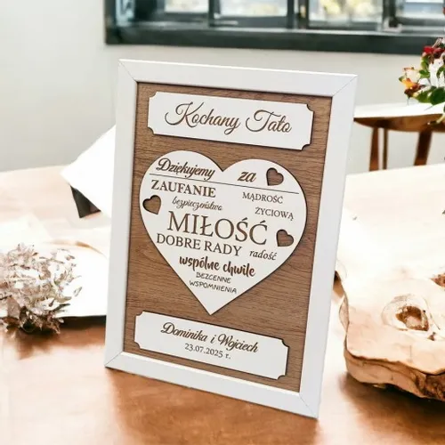 Ramka 3D PREZENT Podziękowanie dla Rodziców dla Babci i Dziadka Ślub Dzień na Arena.pl