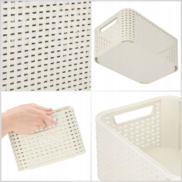 Curver Koszyk Pojemnik Do Przechowywania Kremowy zdjęcie 5