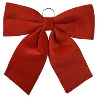 Czerwona Kokarda 72cm z Poliestru Duża dekoracja na drzwi ozdoba świąteczna