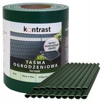 Taśma ogrodzeniowa z klipsami Kontrast TO1003 zielona 19 cm x 35 m