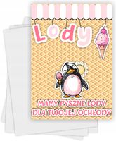 Ulotki A6 reklamowe firmowe 100szt wiele różnych wzorów lody lodziarnia