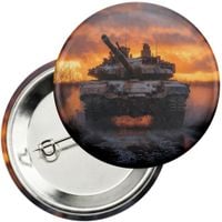 Przypinka z agrafką 59mm - CZOŁG WOJSKO ARMIA
