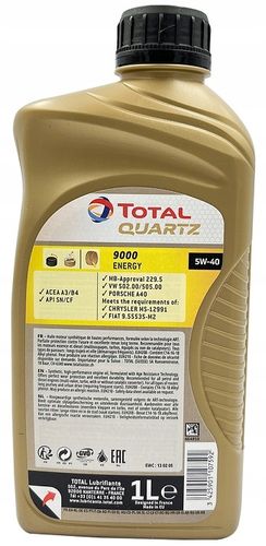 OLEJ TOTAL 5W-40 QUARTZ 9000 1L ENERGY na Arena.pl