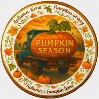 CIASTKO LUKROWANE BIG PUMPKIN ROZ.L KOŁO RĘCZNIE ROBIONE