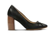 Clarks Czółenka damskie - Grace Nina - rozmiar 36 - czarne, skóra nubukowa