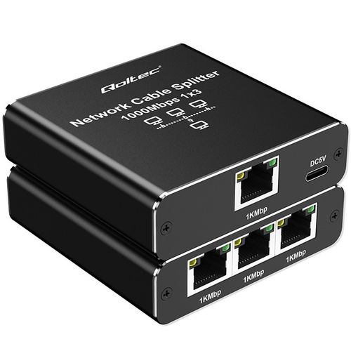 Qoltec Ethernet Splitter 1x3 RJ45 1000Mb/s USB-C na Arena.pl