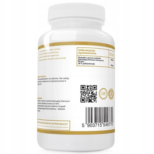 Lions Mane 500mg Soplówka jeżowata PAMIĘĆ 60kap na Arena.pl