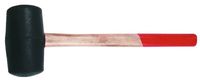 MŁOTEK GUMOWY TRZONEK DREWNIANY ŚREDNICA 55MM 320G - T 02A320
