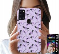 ETUI DO SAMSUNG GALAXY A21s - MODNE WZORY WIDŁY SERCA KOKARDKI KOKARDA
