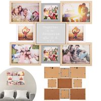 Multiramka na zdjęcia 8 ramek kolaż na zdjęcia 13x18 cm, 10x10 cm brązowo-szara