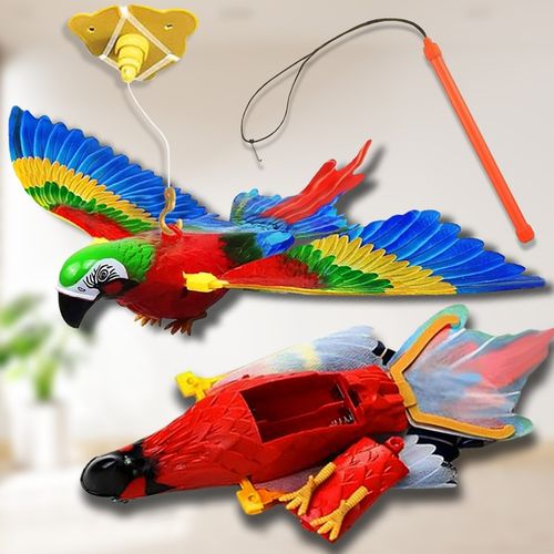 INTERAKTYWNA ZABAWKA DLA KOTA PAPUGA LATAJĄCA SKACZĄCA ELEKTRYCZNA NA ŻYŁCE na Arena.pl