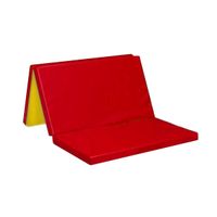 materac gimnastyczny 150х100х5 cm trzyczęściowy czerwono-żółty