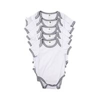 Body dziecięce z krótkim rękawem do sublimacji - szara lamówka XL