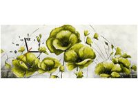 100X40CM ZEGAR ŻÓŁTE MAKI OBRAZ
