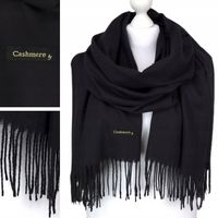 KASZMIR TOUCH SZAL DUŻY 205 cm KLASYCZNY CIEPŁY szalik Z WEŁNĄ PREMIUM