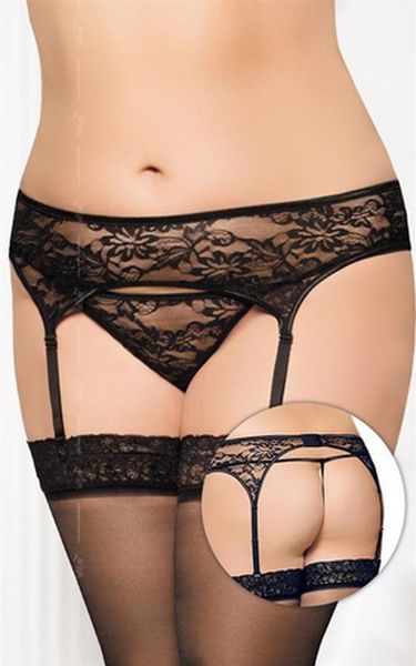 garterbelt 3316   plus size   black 2xl zdjęcie 1