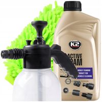 K2 AKTYWNA PIANA PIANOWNICA RĘCZNA OPRYSKIWACZ CIŚNIENIOWY 2L + RĘKAWICA