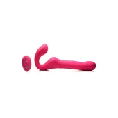 xr brands strap-on unisex wibrujący model z pilotem bezprzewodowym
