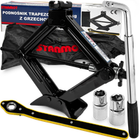 PODNOŚNIK LEWAREK 1,5T GRZECHOTKA KLUCZ DO KÓŁ TELESKOPOWY 17/19 21/23
