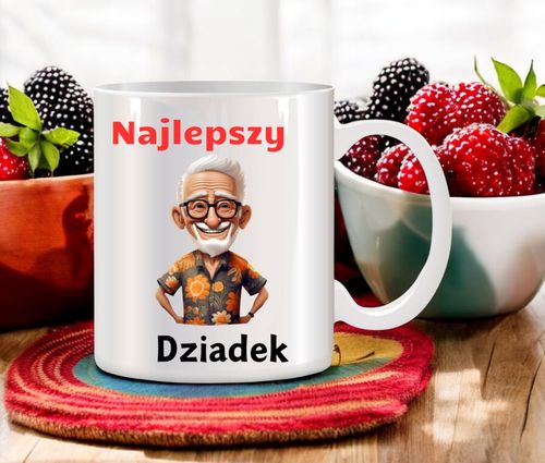 KUBEK Z NADRUKIEM ŚMIESZNY PREZENT DZIEŃ DZIADKA URODZINY IMIENINY DZIADEK na Arena.pl