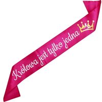 Królowa jest tylko jedna - różowa szarfa