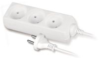 przedłużacz mieszkaniowy 3 gniazda 3 metry b/u - vt-300-0303