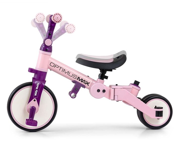 MILLY MALLY 6267 Rowerek 5w1 OPTIMUS MAX pink zdjęcie 3
