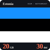 Karta eSIM Internet Estonia 20 GB na 30 dni - bez rejestracji