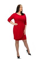 Brokatowa Sukienka Gast Czerwona 3XL