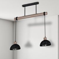 Wisząca lampa ERIK MLP7639 Milagro drewniana belka rustykalna czarna