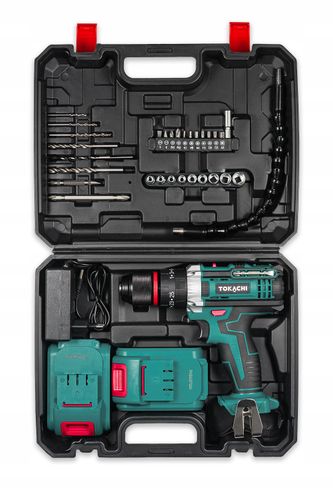 WIERTARKO WKRĘTARKA AKUMULATOROWA UDAROWA WIERTARKA 2xAKU METALOWA GŁOWICA na Arena.pl