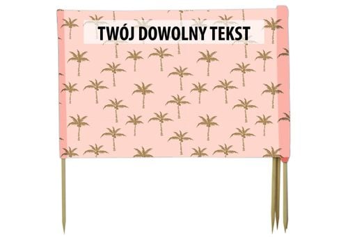 PARAWAN PLAŻOWY Złote palmy z indywidualnym napisem 5 PANELI 82.5 na Arena.pl