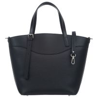 VERA PELLE torebka damska skórzana klasyczna z paskiem na ramię V625 czarna