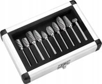 KRAFTDELE FREZY/PILNIKI TRZPIENIOWE DO METALU 6mm 10szt. WALIZKA KD3580