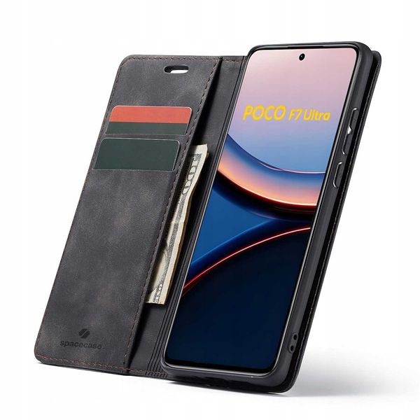 Spacecase Wallet Poco F7 Ultra Black zdjęcie 1
