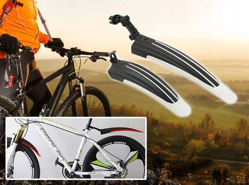 BŁOTNIKI ROWEROWE ROWER ZESTAW KOMPLET PRZÓD TYŁ 2 SZT MTB 24-26 CZARNY na Arena.pl