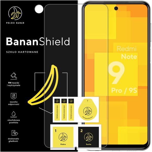 Szkło hartowane 9H BananShield do Xiaomi Redmi Note 9 Pro / 9S zdjęcie 1