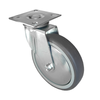 Kółko meblowe Fi 125, Gumowane, łożysko kulkowe