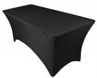 Obrus prostokątny meble odnowa czarny 240x80 cm poliester
