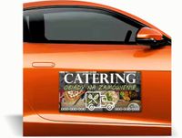 Magnes na samochód reklama magnetyczna 60x30 CATERING obiady różne wzory