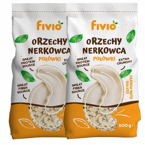 ORZECHY NERKOWCA NERKOWCE POŁÓWKI 1000G 1KG NATURALNE I PYSZNE FIVIO na Arena.pl
