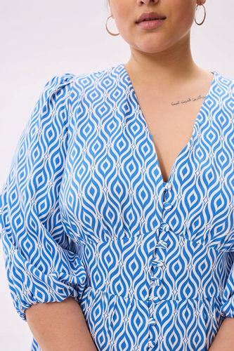 Blue shadow urocza sukienka TINA 42 niebieski wzór boho wiskoza na Arena.pl