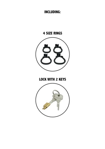 Penis Prison Cock Cage Long Black zdjęcie 6