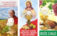 BANER NA BOŻE CIAŁO dekoracja OŁTARZA gotowy 2x1m RELIGIJNE WZORY