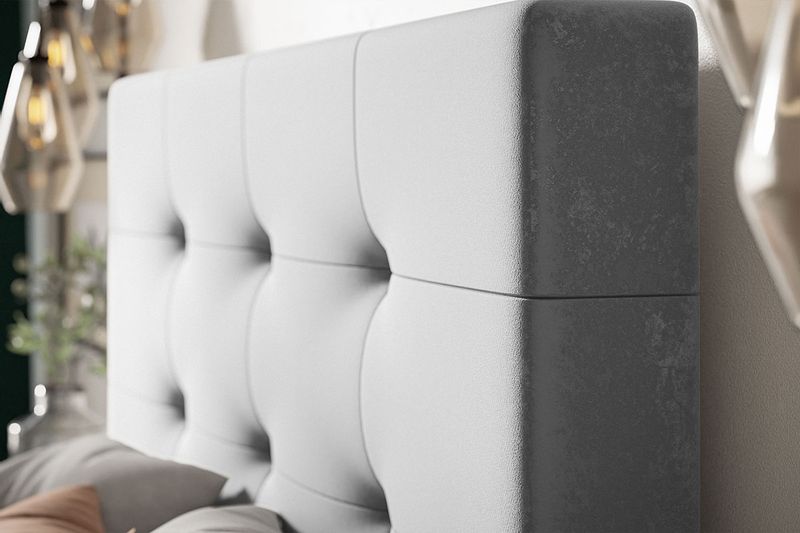 Łóżko tapicerowane LUX 5 90x200 ze  Stelażem i pojemnikiem zdjęcie 10