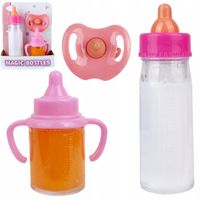 Zestaw magiczna butelka mleko bidon sok smoczek dla lalki HX853-1