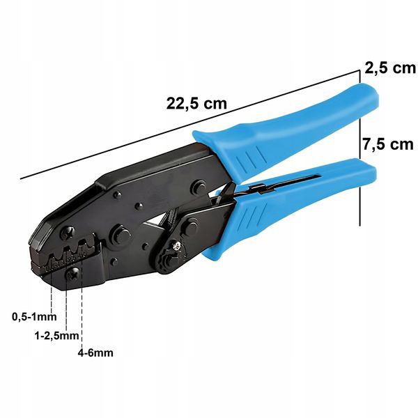Zaciskarka retoo 6 mm² - 0,5 mm² zdjęcie 4