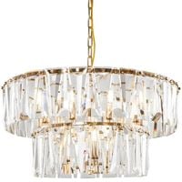 Regulowana lampa wisząca Puntes MOD043PL-12G crystal przeźroczysta