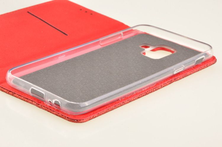 Etui Smart Brokat do SAMSUNG GALAXY A6 2018 A600 czerwony zdjęcie 6