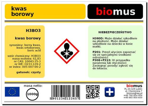 Kwas borowy 800g na Arena.pl